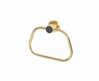 Полотенцедержатель Boheme Royal Cristal 10925-G-B золото/чёрный